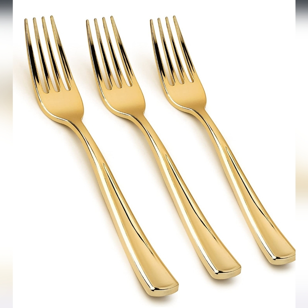 100-Pack Disposable Plastic Forks